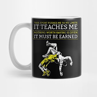 it must be earned wrestling Mug